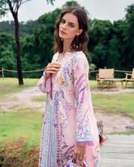 Embroidered organza neckline patch on Lilac Dust by Roheenaz