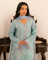 Sequined Organza Sleeve Lace - Roheenaz Minal Lawn Suit