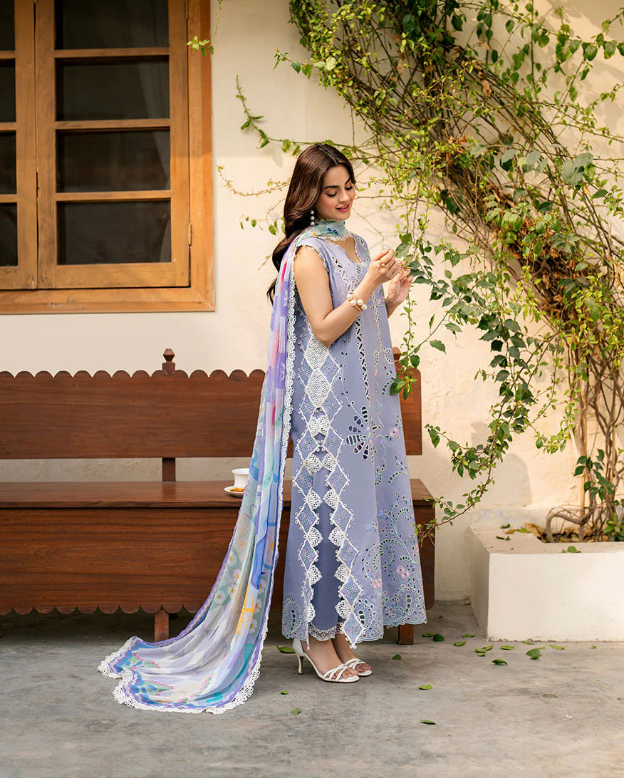 Hand-Embroidered Organza Border - Luxury Lawn'25