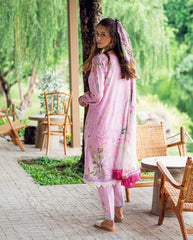 Printed lawn back panel of Rosey Daze by Roheenaz