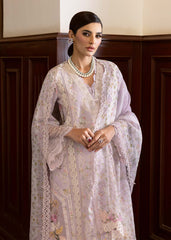 Embroidered organza neckline detail of SWEET OPEL 8-A