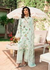 Sardinia Margarita Cocktail Lawn Shirt - Front View with Organza Embroidery