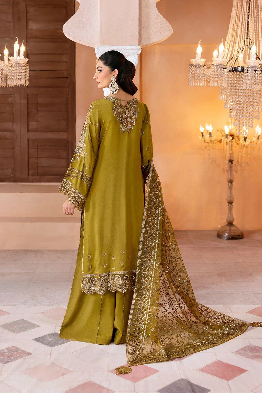 Ramsha Shehnai Rawsilk '25 | SS-106 | 3PC Embroidered Rawsilk Suit