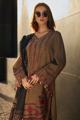 CHARIZMA POSHIMA psw5-11 WINTER | 3-pc Unstitched Embroidered peach Leather Shirt