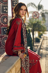 CHARIZMA POSHIMA psw5-14 WINTER | 3-pc Unstitched Embroidered Dyed Leather Shirt PSW5-20