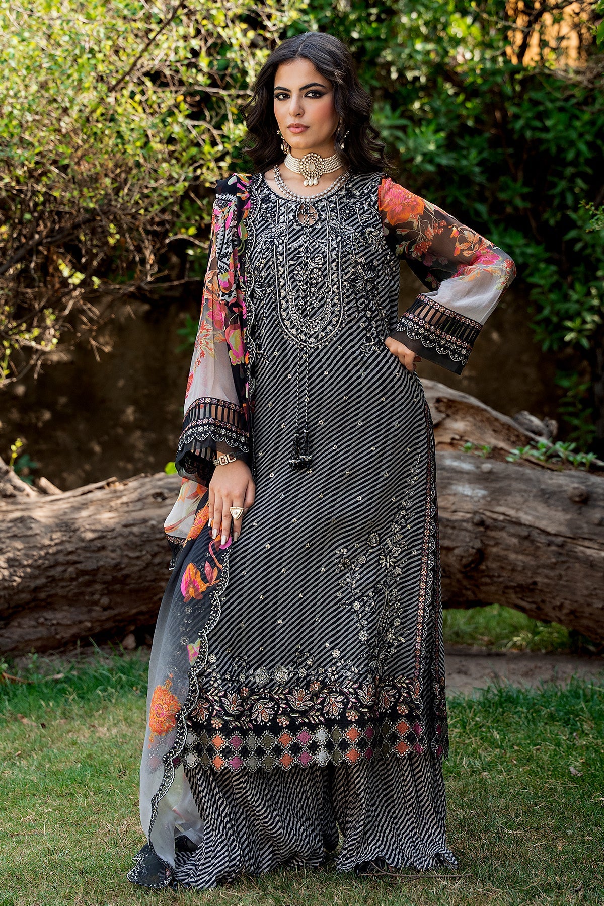 Charizma VASAL VOL- 01 2026 | 3-PC Unstitched Embroidered Chiffon Collection VSLW6-02