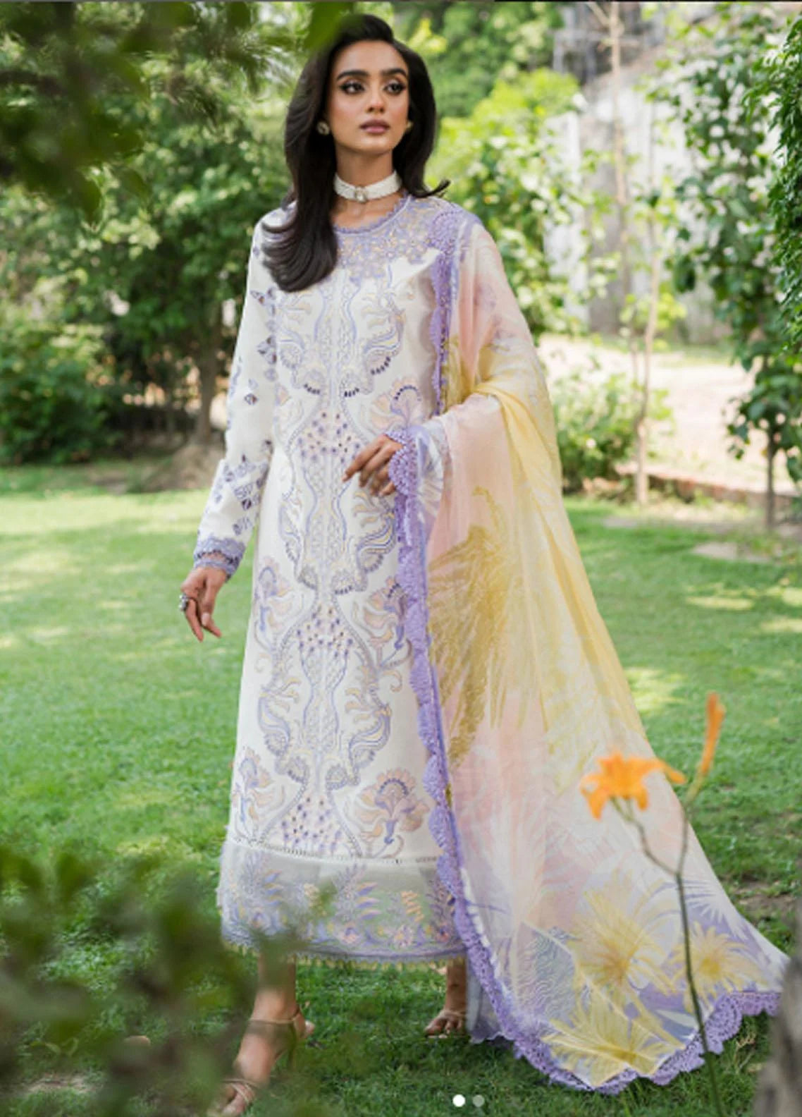 Wisteria Embroidered Lawn Collection '23 By Roheenaz Fatemeh