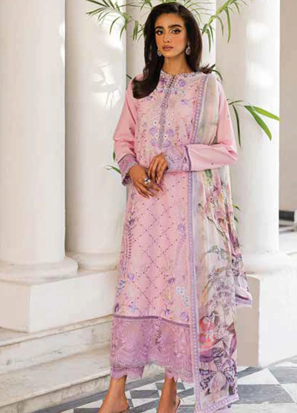 Wisteria Embroidered Lawn Collection '23 By Roheenaz Cyra