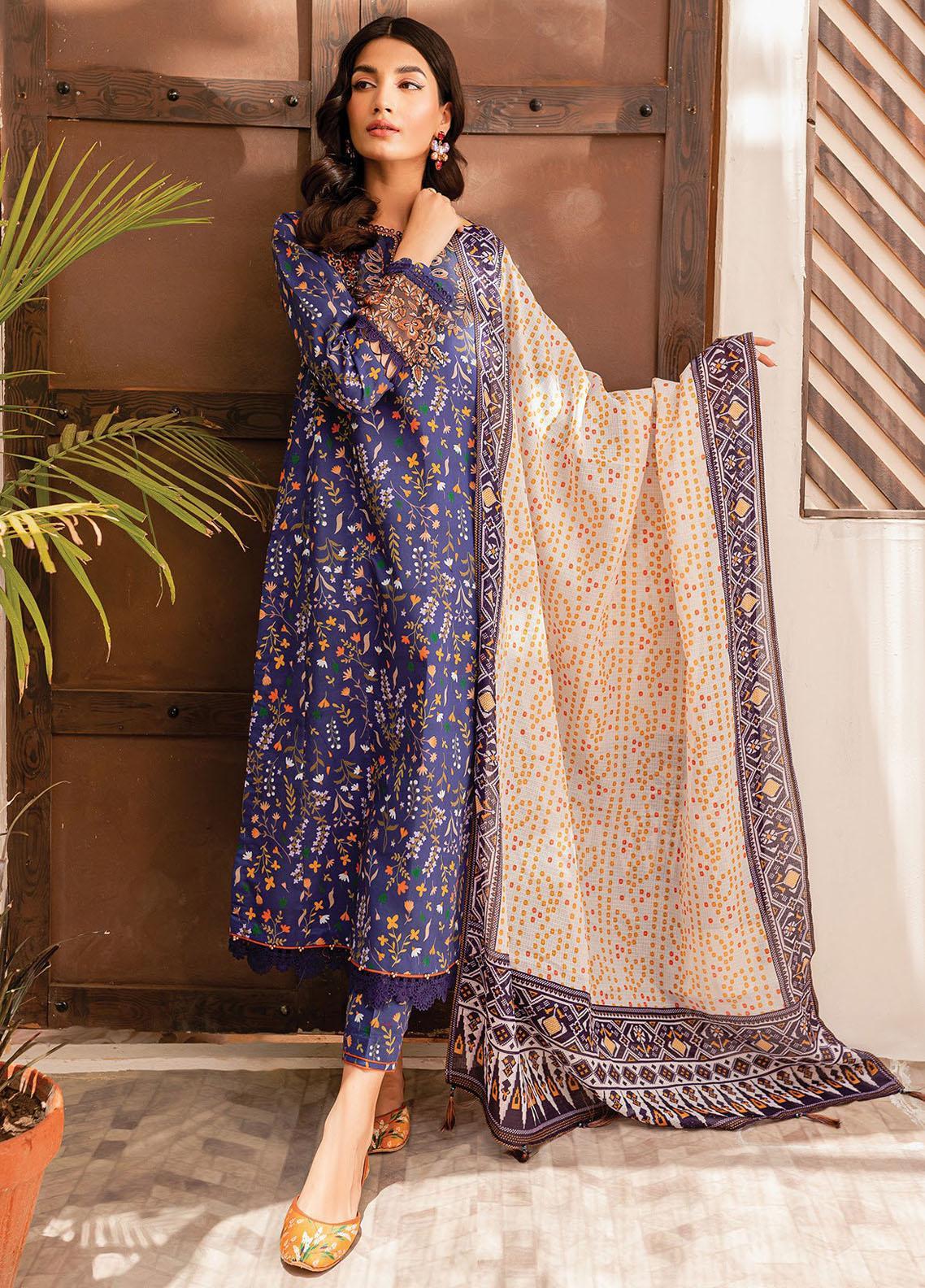 Summer Soiree Lawn Vol 2 Collection '23 By Xenia Formals D-05 Evron