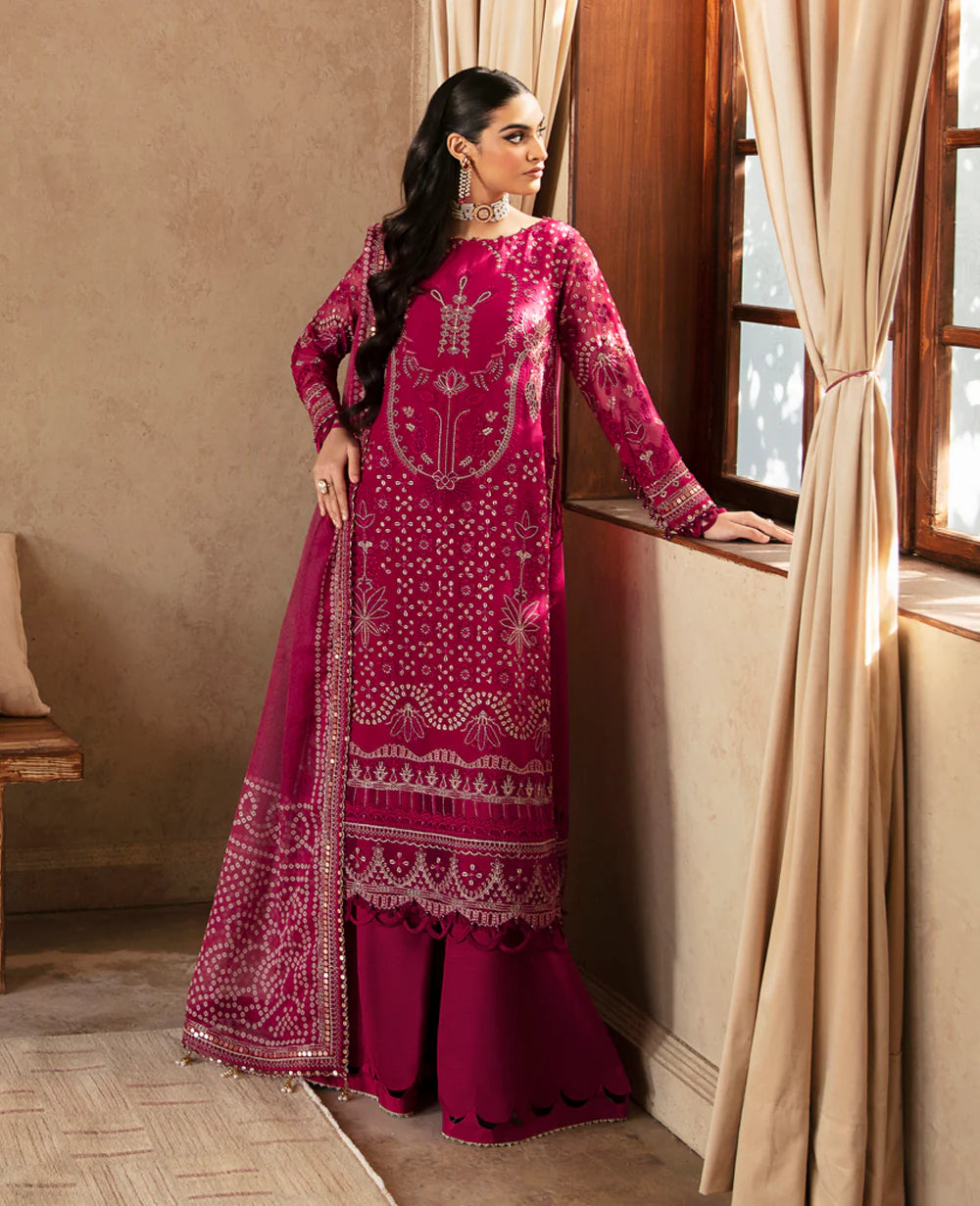 Xenia SARAMA Embroidered Chiffon Dress - Front View