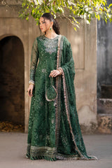 Xenia Shafaq Embroidered Chiffon Dress - Front View
