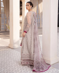 Intricate Back Embroidery on Xenia SHAIFALI Net Dress