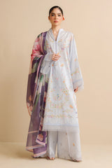 Front view of Zara Shahjahan Aria-3A digital printed lawn shirt