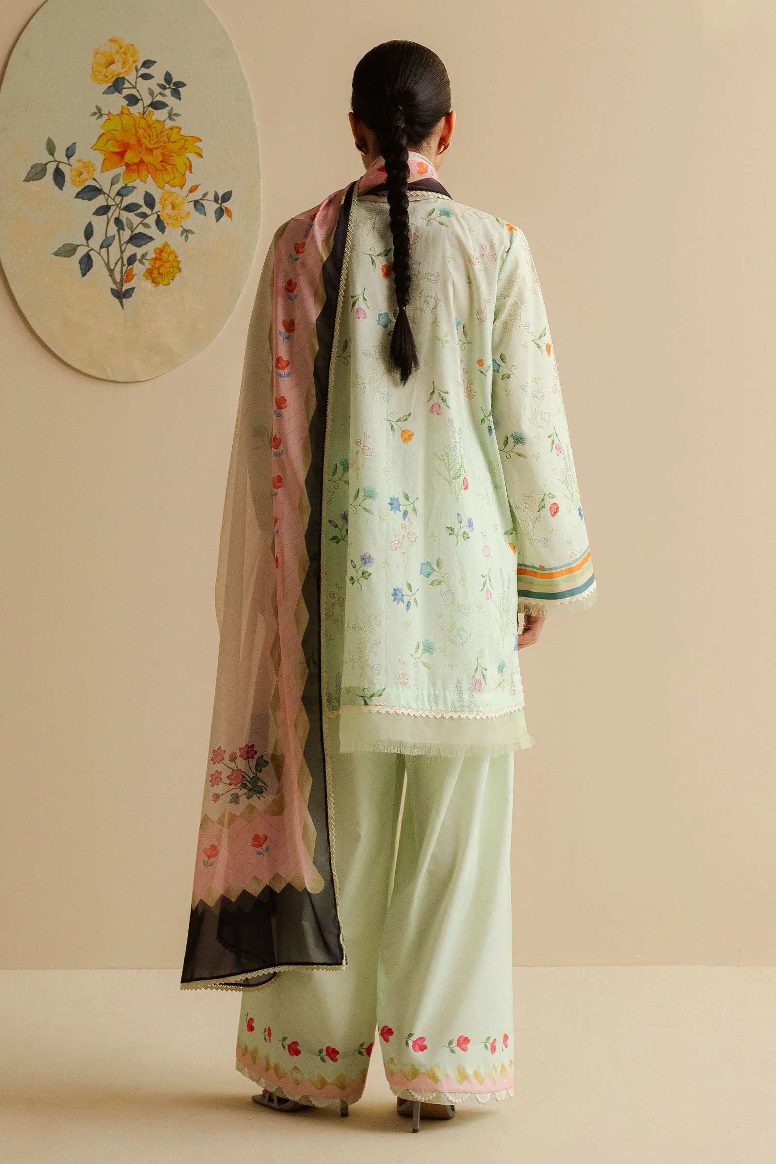 Back View of Zara Shahjahan Kaia-9A Lawn Suit