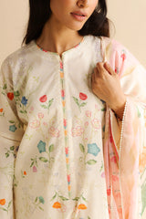 Digital Print Detail - Zara Shahjahan Lawn Shirt