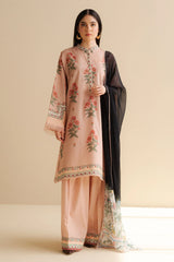 Full view of 3-piece unstitched suit Zara Shahjahan Raya-2A
