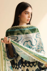 Close-up detail of Sila-6B chiffon dupatta print