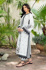 Closeup of lace detail on shirt hem and side slits in REEHA design