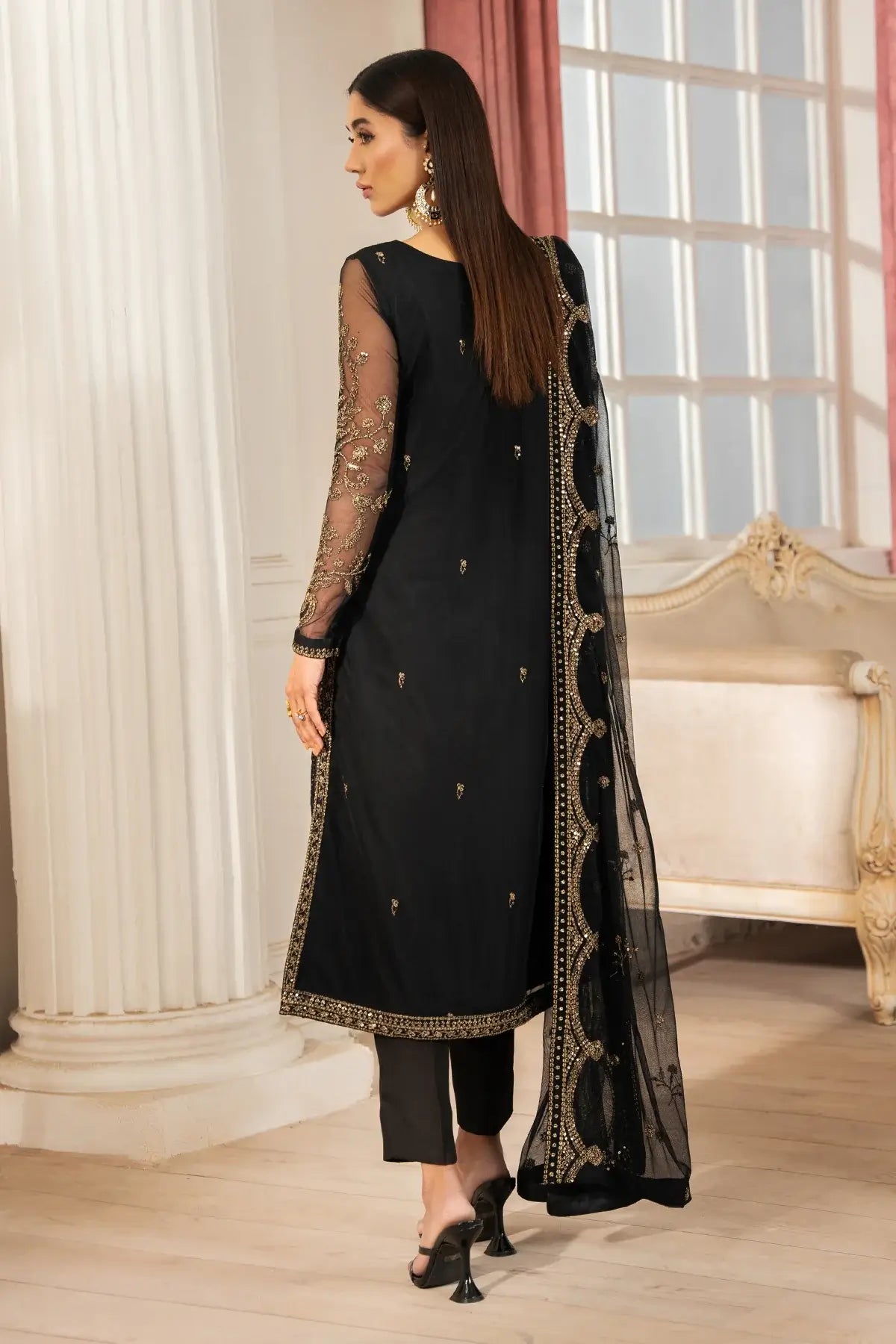 Back side of Z-02 YASNA with sequin detailing