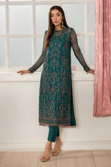 Contrast net dupatta with sequin embroidery – Z-06 NUHA