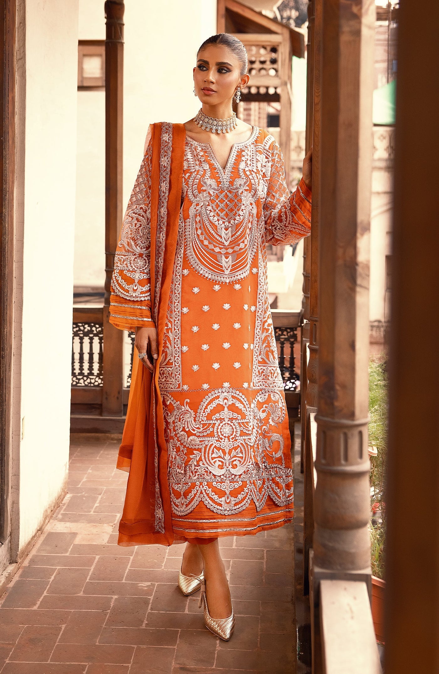 Khoobsurat Formals Collection '23 By Maryum N Maria Luxury Formal - Russet Orange (MS23-544)