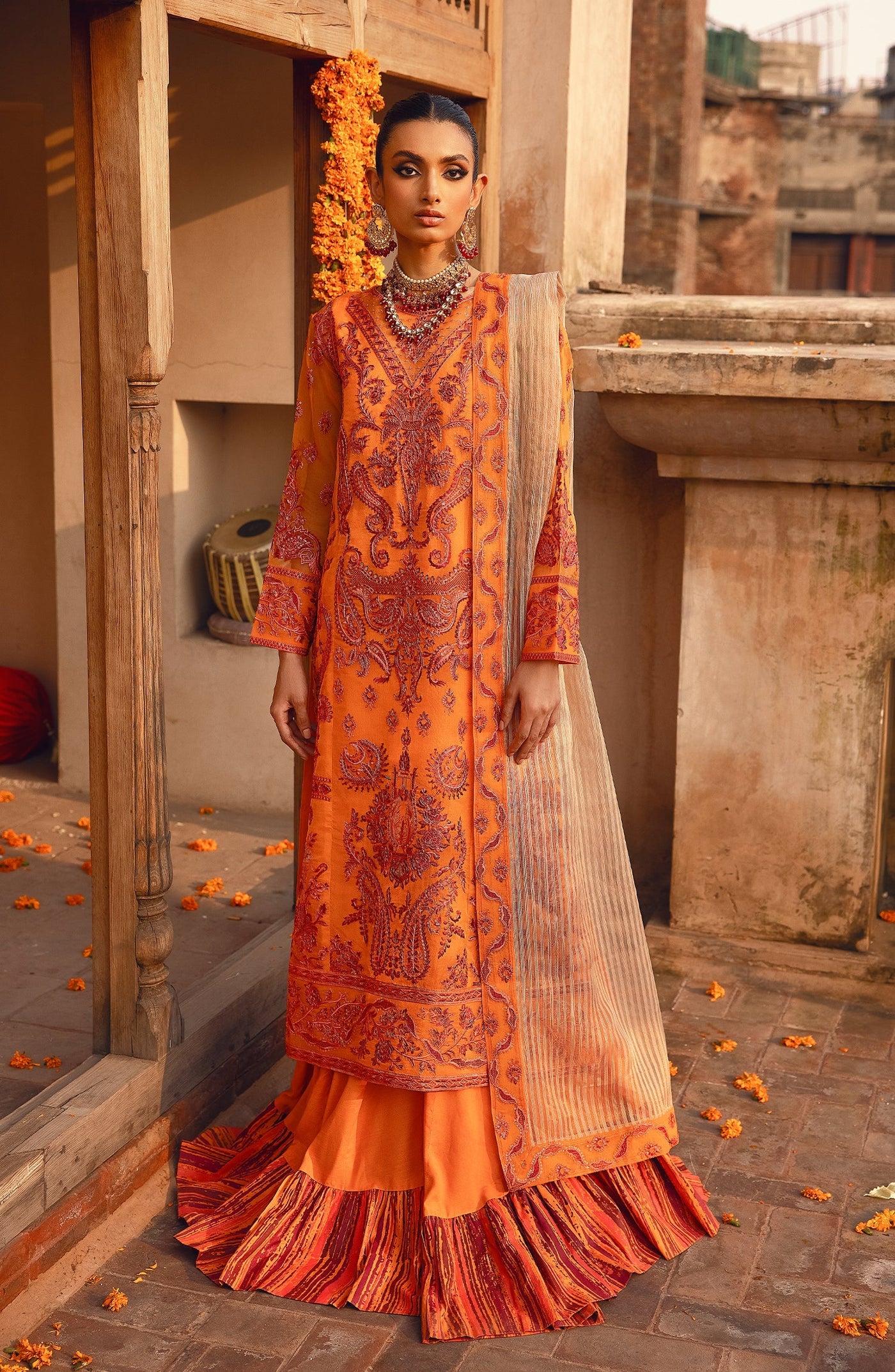 Khoobsurat Formals Collection '23 By Maryum N Maria Luxury Formal - Flame (MS23-541)